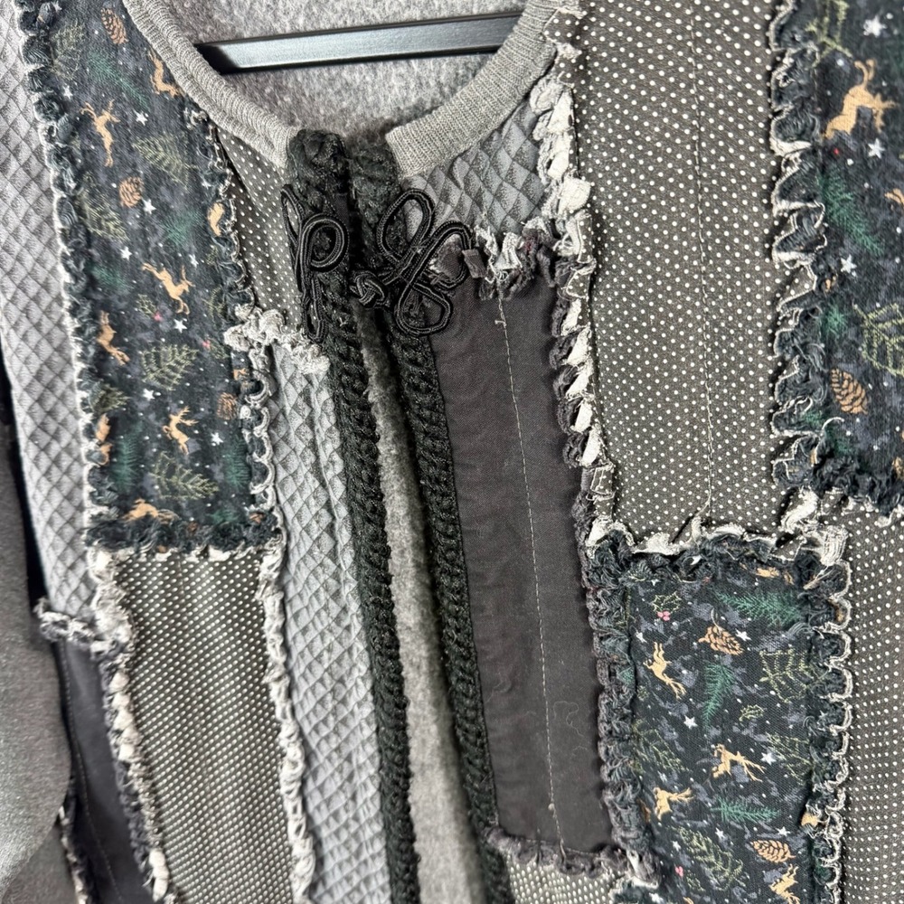 Crossbow By Jerzees Patchwork Cardigan Sweater Wo… - image 3